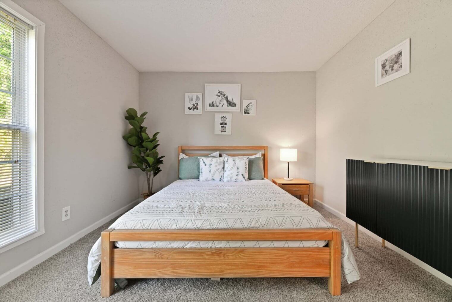 long view of the bedroom at Premier apartments in austell ga